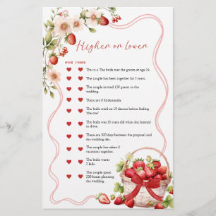 Carte Coquette Berry en amour sur ou sous les jeux