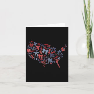 Carte Coquette Bow America 4 juillet Indépendance
