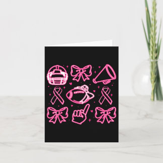 Carte Coquette Bow Cheval Football Pink Out Cancer du Se