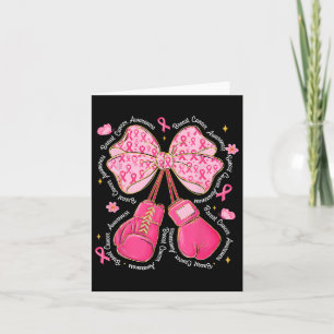 Carte Coquette Gants de boxe Pink Ribbon Cancer du sein