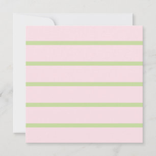 Carte Coquette Préparation Chic Pastel Vert Et Rose Rayu