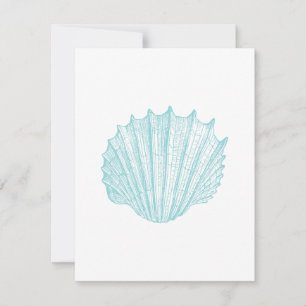 Carte Coquillage marin Vintage nautique