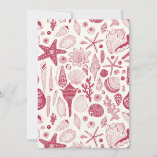 Carte Coquillages à Viva Magenta - Couleur de l'année 20