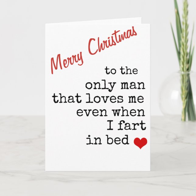 carte coquine CHRISTMAS pour mari petit ami (Devant)