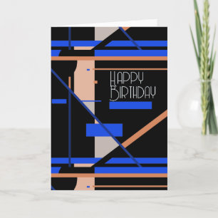 Carte Coral Gris Royal Bleu Blanc Noir Anniversaire