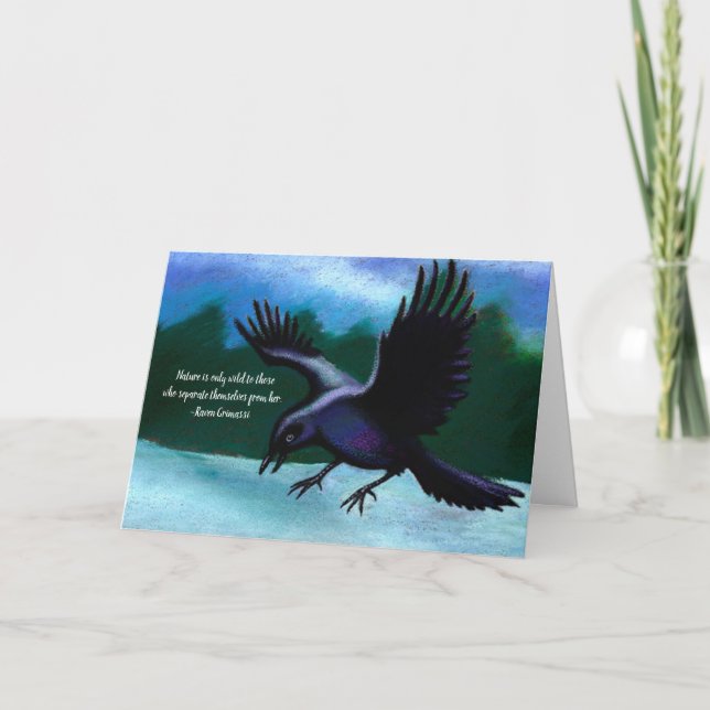 Carte Corbeau en hiver (Devant)
