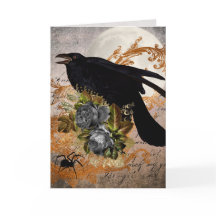 Corbeau et araignée gothiques noirs