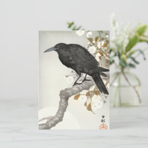 Carte Corbeau Koson Japon Oiseau Corneille