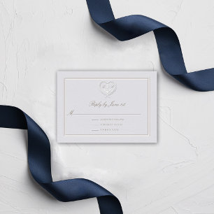 Carte Corde d'Ancre nautique classique RSVP Mariage répo