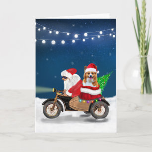 Carte Corgi Chien Noël Père Noël
