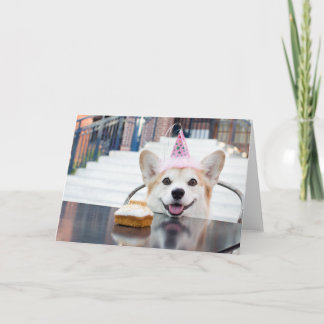 Carte Corgi d'anniversaire
