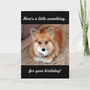 Carte Corgi d'anniversaire drôle avec os