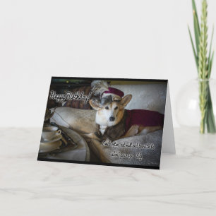 Carte Corgi de duchesse de douairière anniversaire