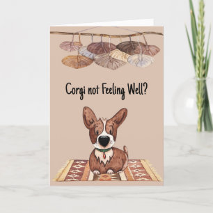 Carte Corgi Get Well Bientôt