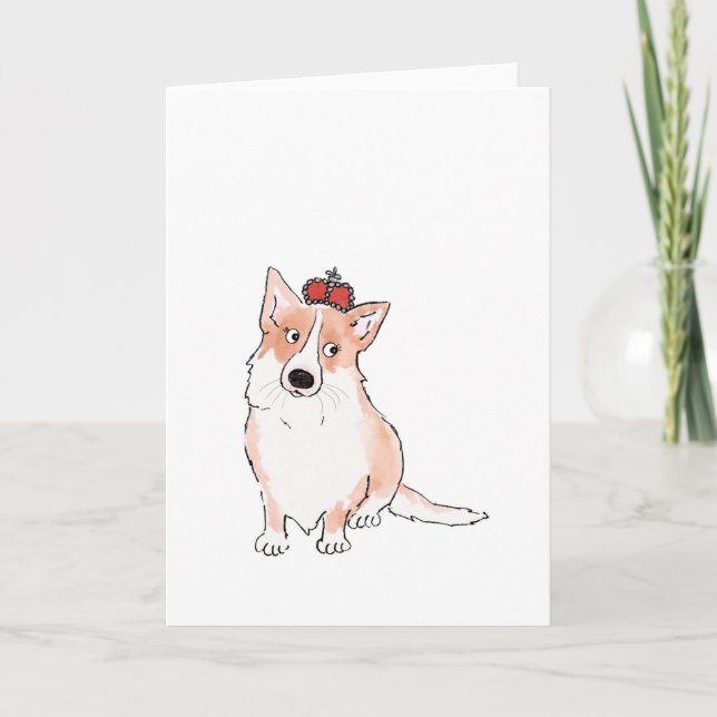 Carte corgi royal (Devant)