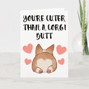 Carte Corgi Valentine's Day