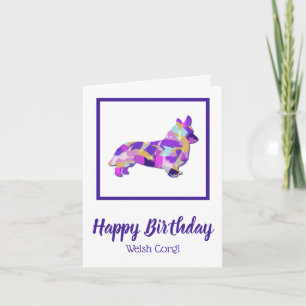 Carte Corgi Welsh Dog Silhouette mignonne PPY&B Annivers