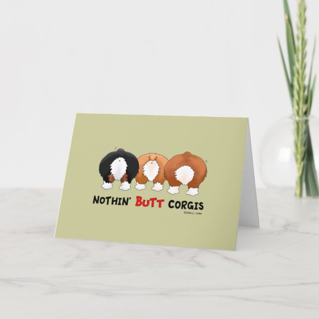 Carte Corgis à boutons (Devant)