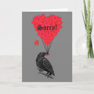 Carte Corneille gothique romantique et coeur désolé