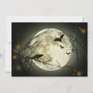 Carte Corneilles Éffrayantes de la Lune d'Halloween
