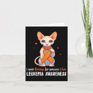 Carte Cornish Rex Je Porte Orange Quelqu'Un Que J'Aime L