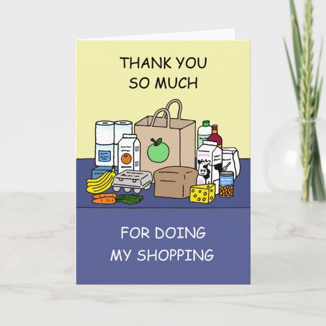 Carte Coronavirus Merci pour faire mes achats (Devant)