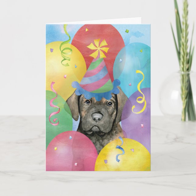 Carte Corso Anniversaire Balloons Cane (Devant)
