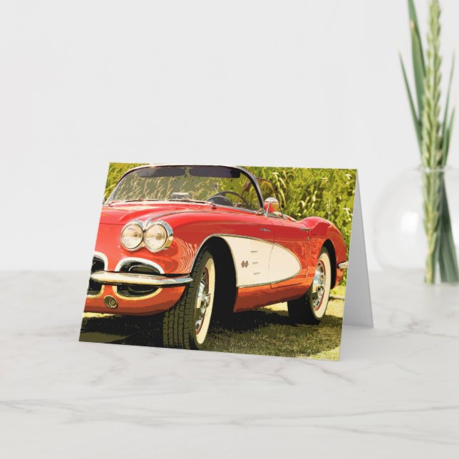 Carte Corvette classique Chevy (Devant)