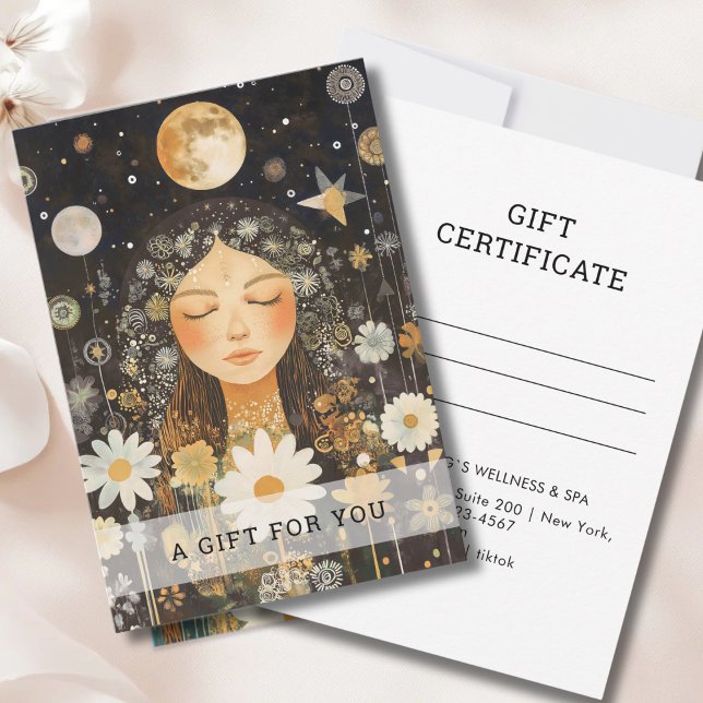 Carte Cosmic Girl Boho Moon Bon Cadeau (Cosmic Girl Boho Moon Gift Certificate)