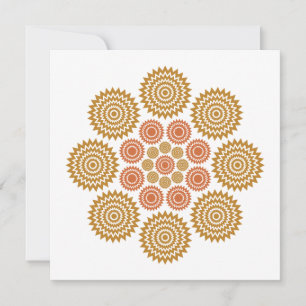 Carte Cosmic Kaleidoscope Note en Or et Orange