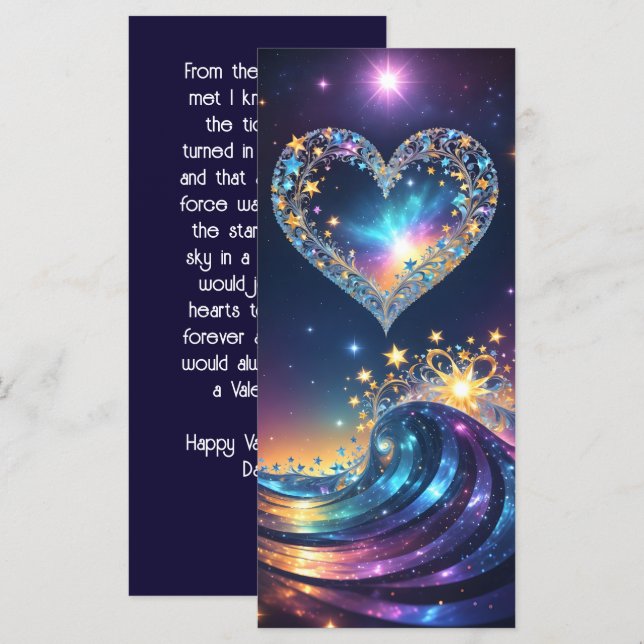 Carte Cosmic Love Valentine (Devant / Derrière)