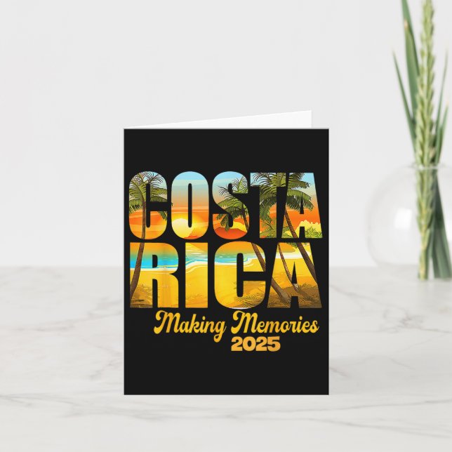 Carte Costa Rica 2025 Créer des souvenirs Famille assort (Devant)