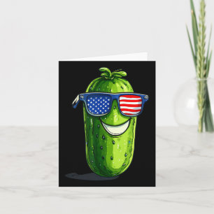 Carte Costume de cornichon de lunettes patriotiques pour