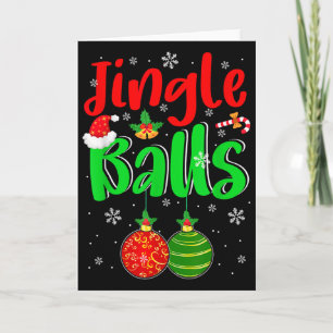 Carte Costume de couple adulte drôle de Noël Jingle Homm