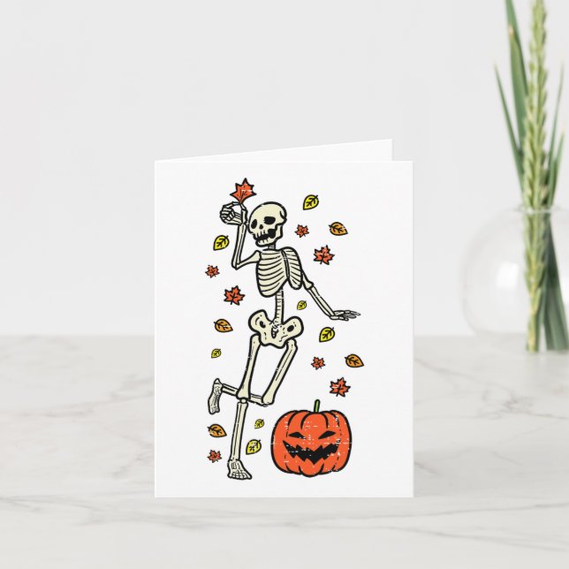 Carte Costume de danse de squelette Citrouille Halloween (Devant)