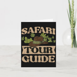 Carte Costume de guide de safari jungle zoo faune hommes