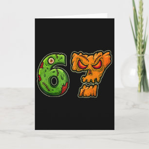 Carte Costume de Halloween 67 Citrouille Zombie Six Sept