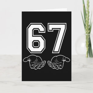 Carte Costume de mème drôle 67 Six Sept Halloween Gen Z