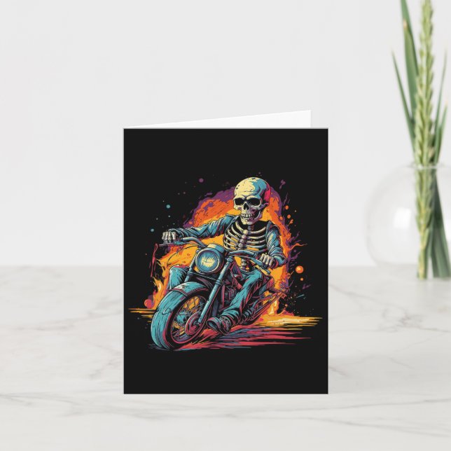 Carte Costume de motard pour Halloween Motocycliste  (Devant)