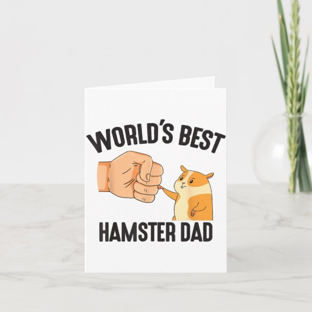Carte Costume de papa hamster du monde pour les amoureux (Devant)