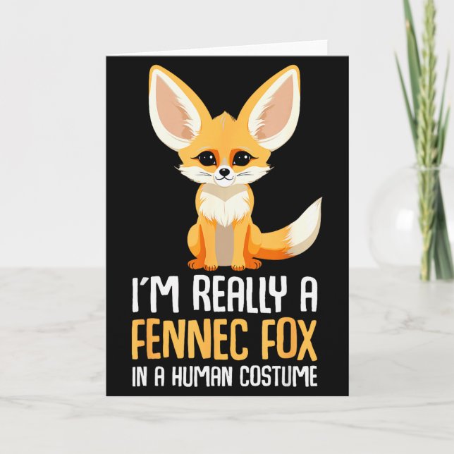 Carte Costume de renard fennec filles renard  (Devant)