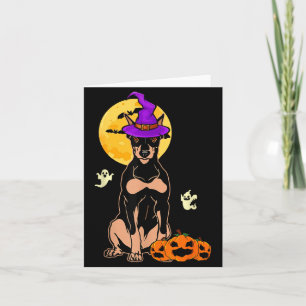 Carte Costume de sorcière Halloween pour chien Doberman 