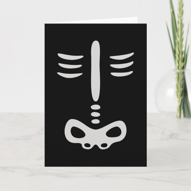 Carte Costume de squelette pour enfants d'Halloween (Devant)