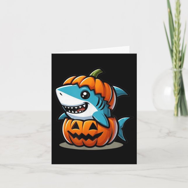 Carte Costume d'Halloween Citrouille de requin (Devant)