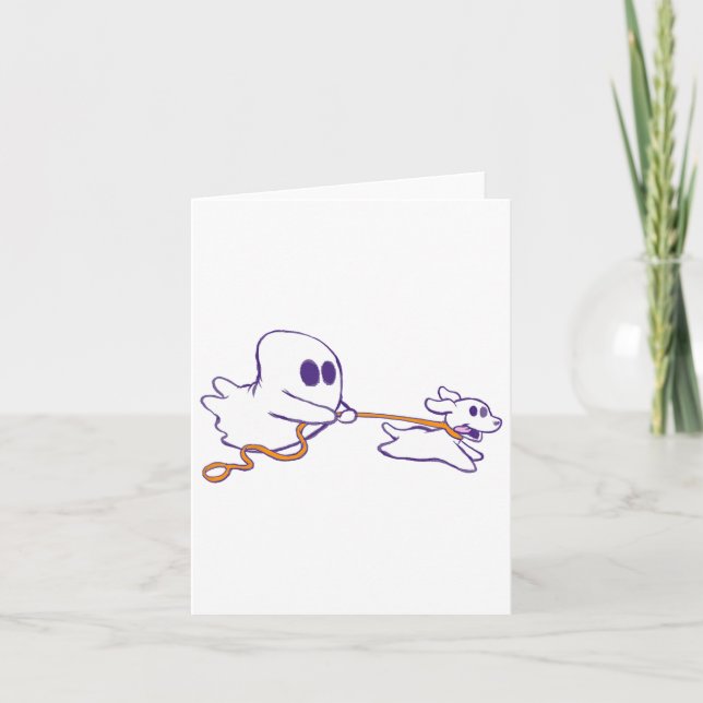 Carte Costume d'Halloween graphique pour chien fantôme m (Devant)