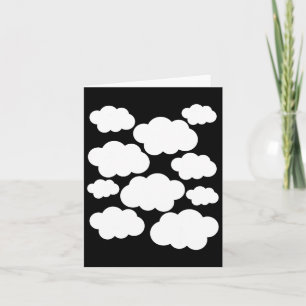 Carte Costume d'Halloween Nuages blancs
