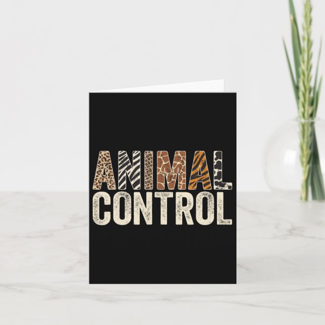 Carte Costume drôle de contrôle des animaux pour la fête (Devant)