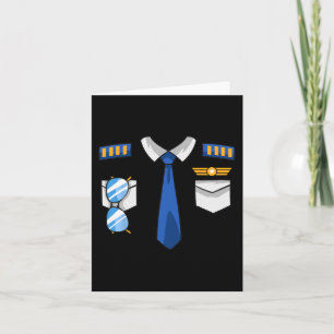 Carte Costume d'uniforme de pilote d'avion Aviation Avia