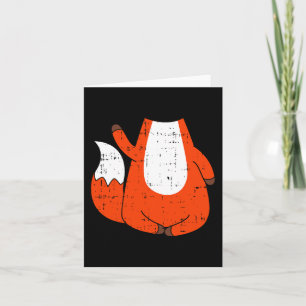 Carte Costume Fox mignon animal facile Halloween cadeau