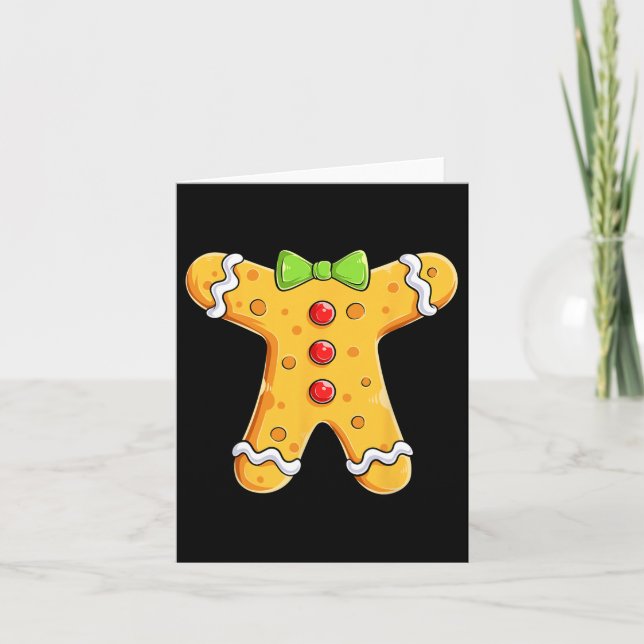 Carte Costume homme en pain d'épice Halloween Noël Garço (Devant)
